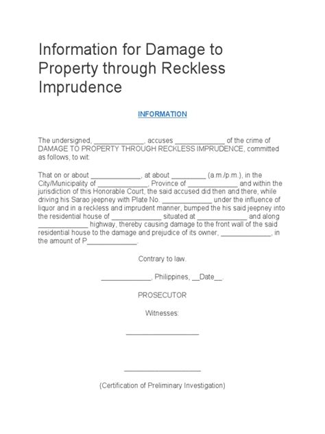 prescription period for reckless imprudence